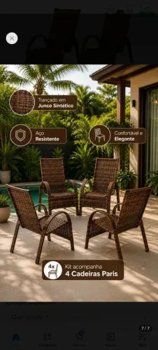 Cadeira para varanda ou jardim