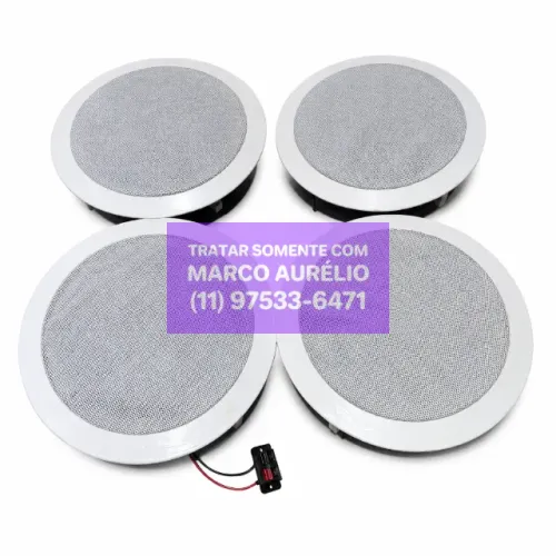 4x Arandelas de Som 30W 6,5 Polegadas Brancas - R$ 100