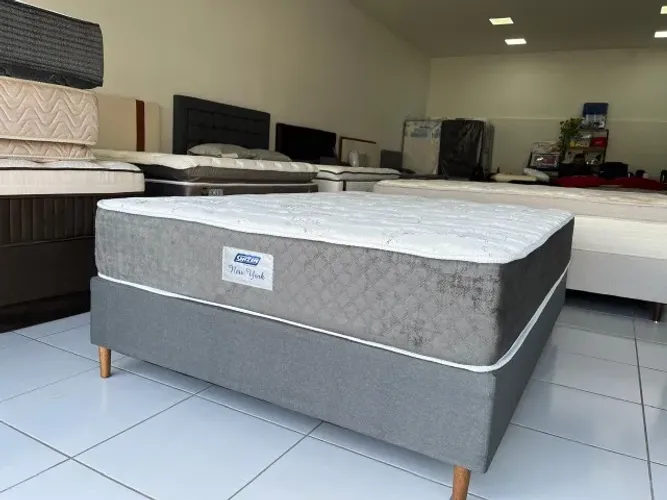 Cama Box Casal Nova Marca Gazin em Molas Ensacadas de Conforto Médio, Pronta Entrega!