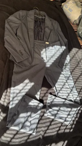 conjunto alfaiataria zara basic azul-escuro