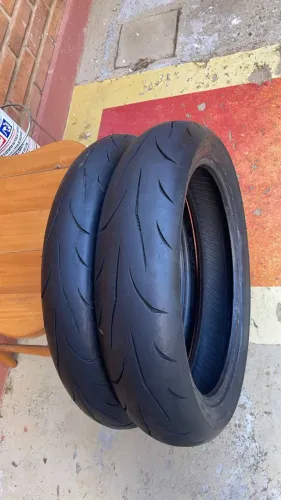 Par de pneu Mitas 100/80-17 130/70-17