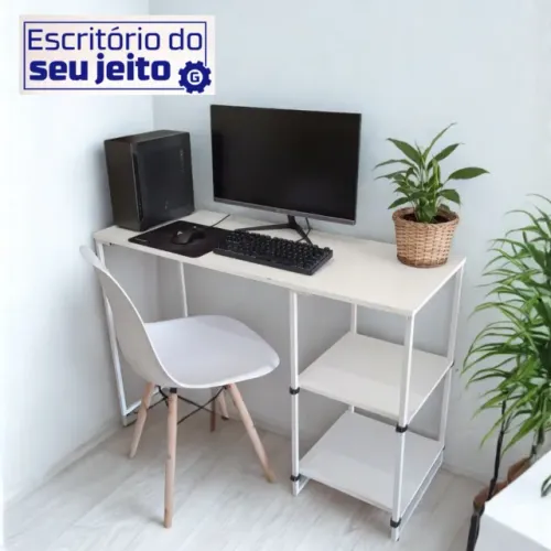 Escrivaninha Industrial 1,1m NOVA Mesa Multiuso para Notebook Escritório Computador Birô