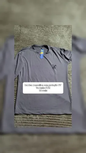 Camisa masculina com proteção UV 