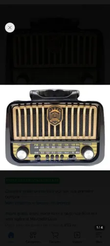 Radio retro completo am FM recarregável Bluetooth pendreve lanterna