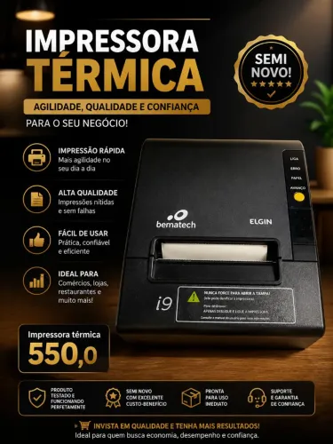 Oportunidade! Impressora Térmica Elgin i9 Semi Nova - Funcionando 100%