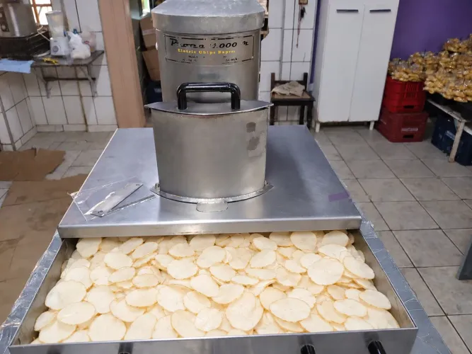 Fatiador Industrial Mont Car Inox para Batata Chips até 300kg hora