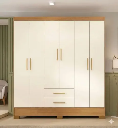 Guarda roupa casal com 6 portas