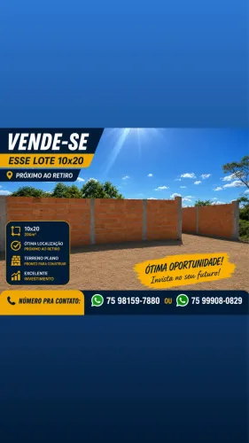 Vendo terreno próx ao retiro já murado
