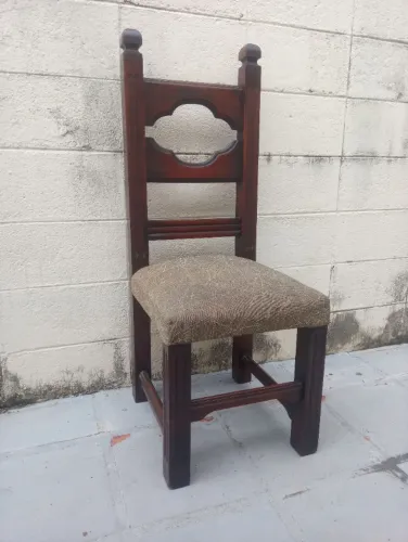 Conjunto 6 cadeiras rústicas em madeira maciça 