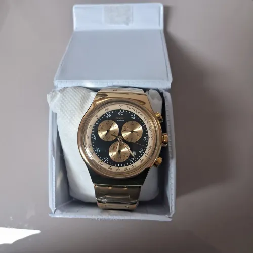 Relógio Swatch Dourado mostrador Preto