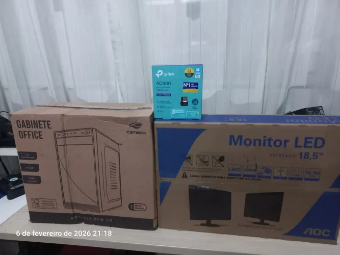 Computador Completo core i5-650 3.2 ghz 6gb ssd 128g tela 18,5 novo