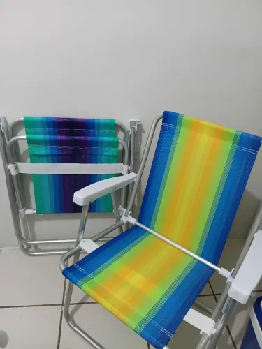 Cadeiras de praia nunca usadas
