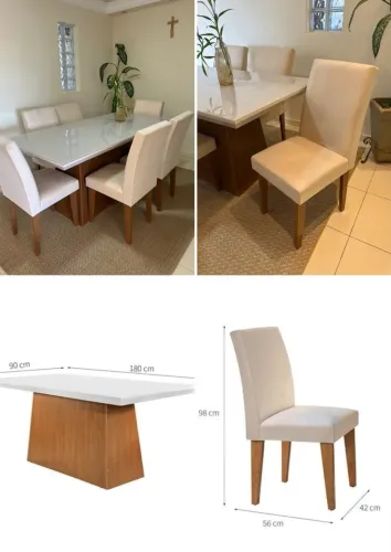 Mesa de Jantar com 6 cadeiras