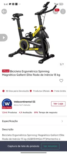 Bike spinning 13kg | Seminova