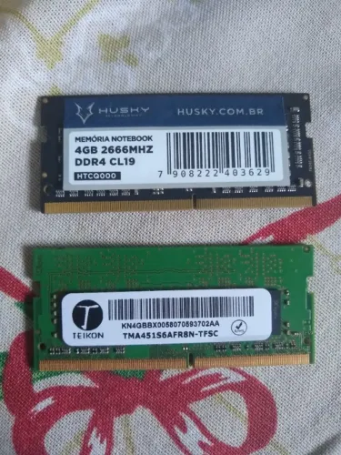 Memória RAM Notebook DDR4 4GB 2666MHz - Husky e Teikon | Funcionando 100%