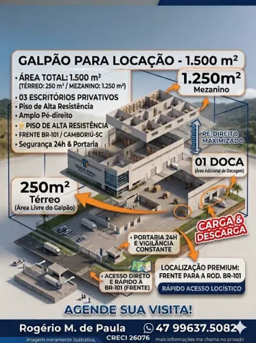 Sala comercial no centro de Itajaí