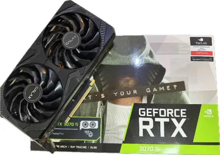 Placa De Vídeo Galax Rtx 3070 Ti Oc 8gb Gddr6x 256 Bits Top (Usado)