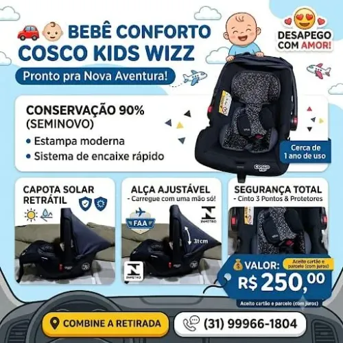Bebê Conforto Cosco Wizz 