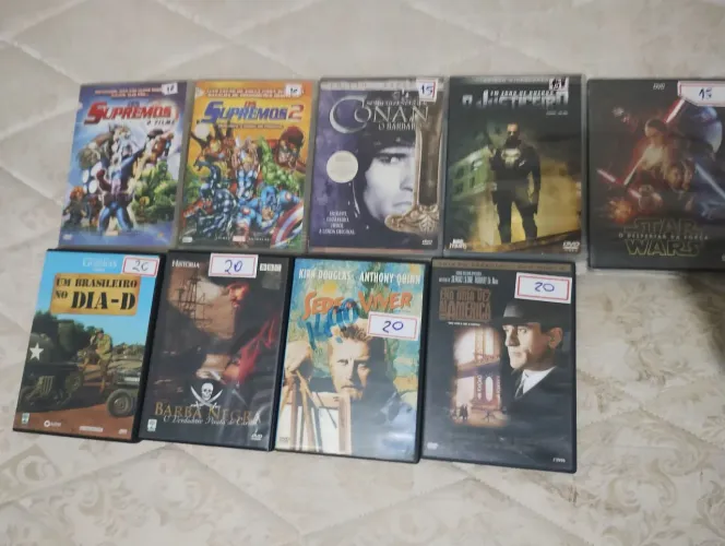 Filmes dvds variados gêneros a partir de 10 reais, compra mínima de 30