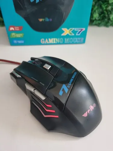 Mouse Gamer Weibo Com Led Rgb Original Profissional Laser X7 2400dpi Usb - Pronta Entrega