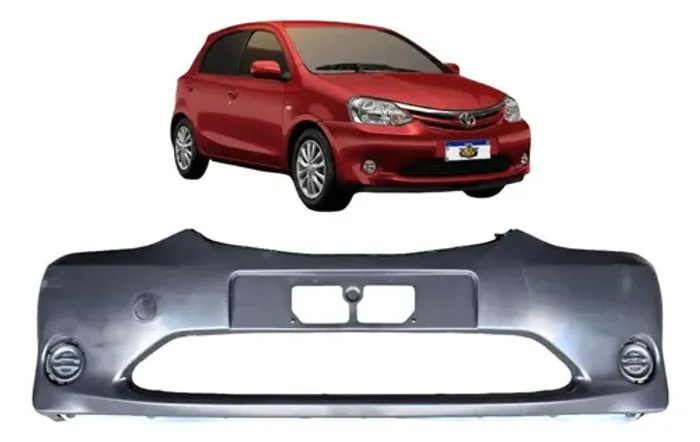 Para-choque Dianteiro Etios 2012 A 2016 Com E Sem Furo Preto