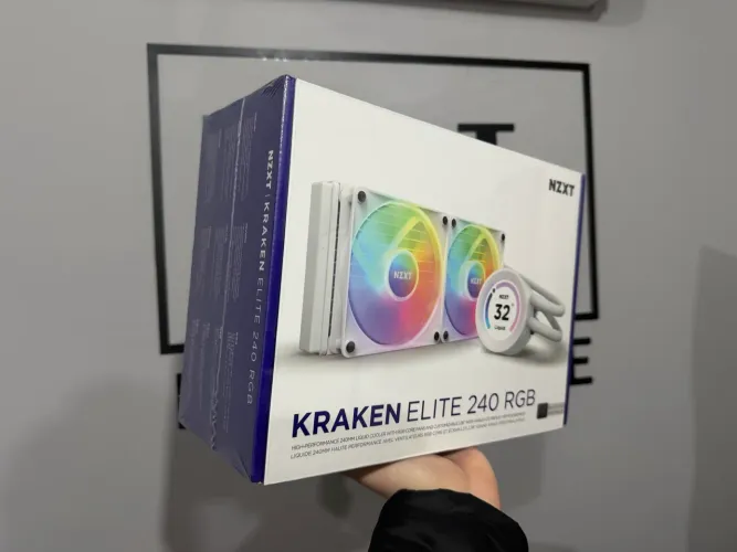 Watercooler nzxt kraken elite lcd 240mm white (novo)