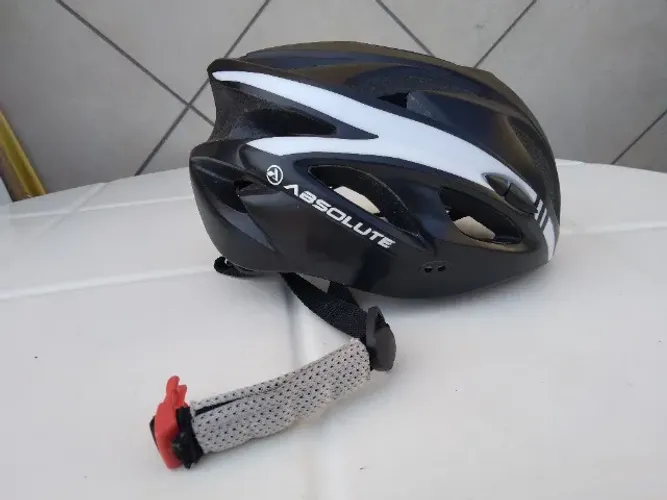 Capacete Absolute De Ciclismo Com Luz Tamanho M 54/57cm 