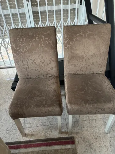 Cadeiras estofadas para sala de jantar -  8 unidades