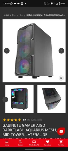 PC Gamer Completo AMD Ryzen 3 + Monitor LG 24" 75Hz + Kit Gamer Periféricos