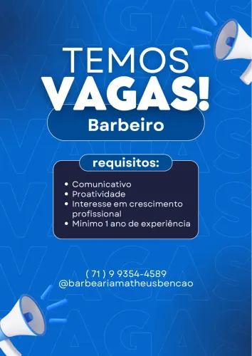 VAGA DE BARBEIRO LAURO DE FREITAS