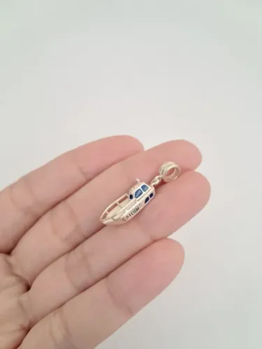 Berloque Pendente Barco Para Pulseira da Vida Prata 925