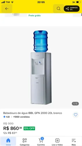 Bebedouro vertical