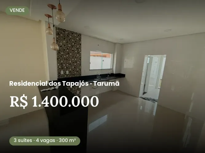 VENDO CASA NUNCA HABITADA - RESIDENCIAL DOS TAPAJÓS - 3 SUÍTES