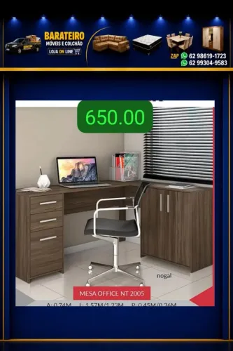 Mesa em L entrega e monta