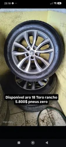 aro 18 Fiat toro ranch<br><br>5.800$<br>pneus zero 30 dias de uso