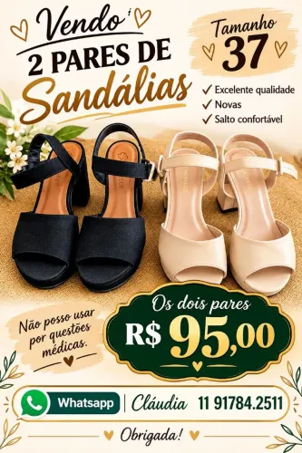 Sandálias novas ! Número 37