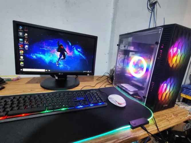 PC Gamer Completo RGB Mousepad colorido