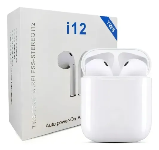 Fone de Ouvido Bluetooth Altomex i12 Com TWS e Caixa de Carga Branco