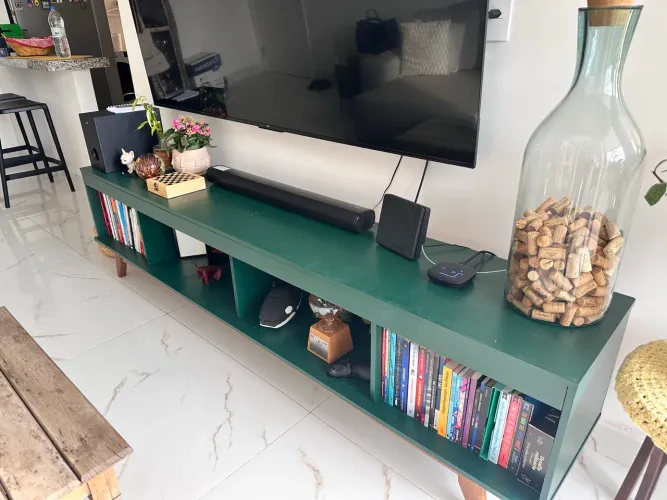 Rack pintado em verde