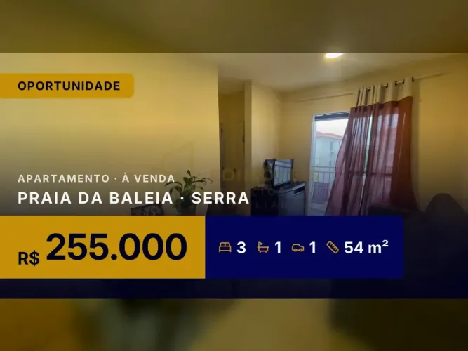 Apartamento 3 Quartos na Praia da Baleia Seu espaço para personalizar!