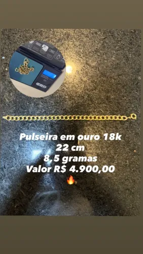 Pulseira em ouro 18k 8.5 gramas 