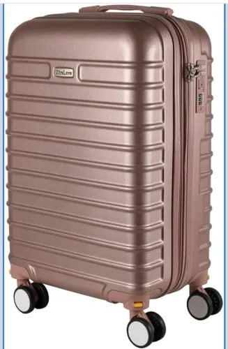 Mala de Viagem 32KG ABS Com Rodas Giratórias (Rosé)