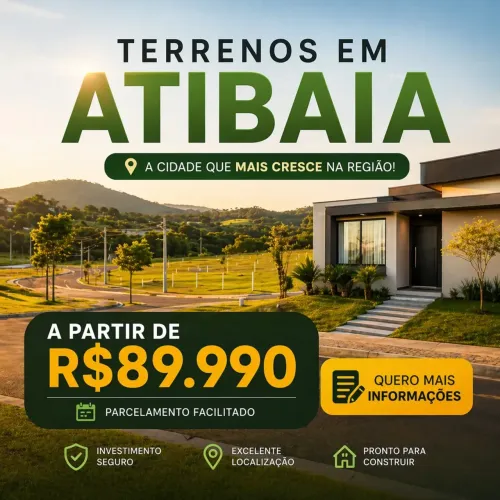 Lotes em Atibaia com Financiamento Direto