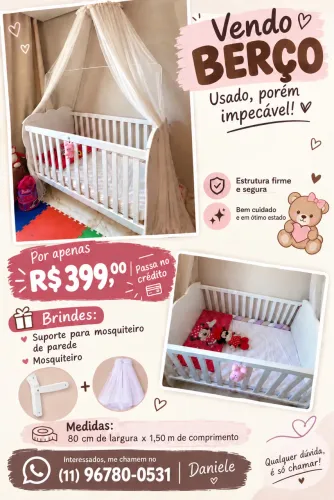 Venda Berço Semi Novo
