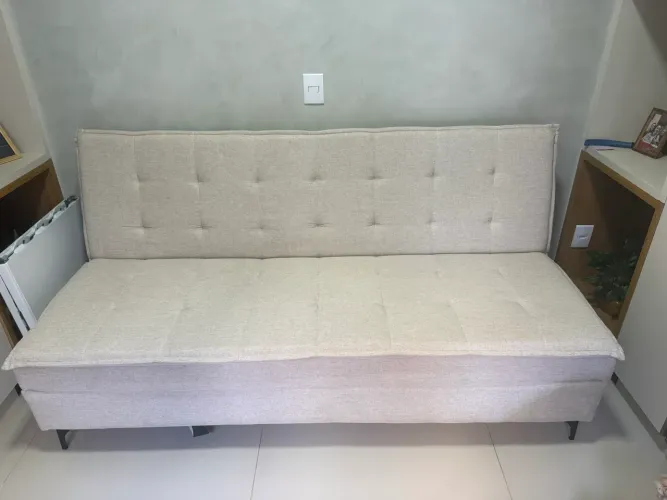 SOFÁ CAMA ORTOBOM moderno e multifuncional, ideal para apartamentos e ambientes compactos