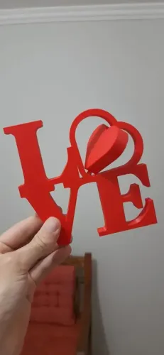 Letreiro Love Coração Amor Presente Romântico - Várias Cores