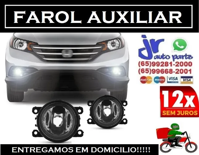 Par Farol de Milha CR-V 12 13 14 15 Neblina Auxiliar