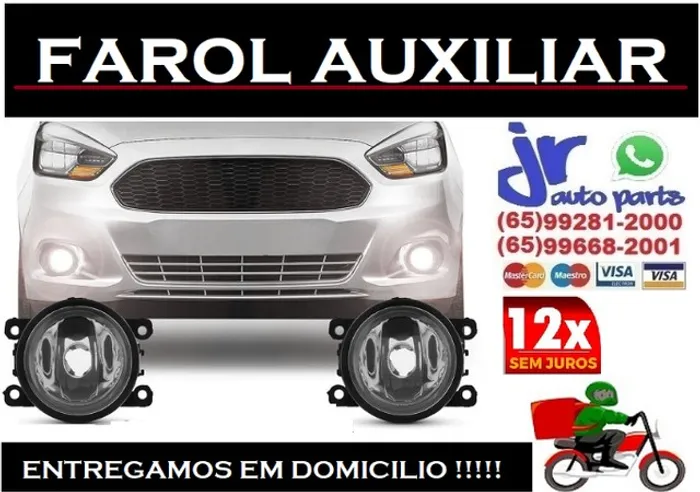 Par Farol De Milha New Ford Ka 2014 2015 2016 2017 Auxiliar Neblina