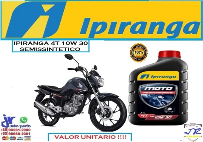 Oleo Ipiranga Moto 4T 10W30 Fan 2019