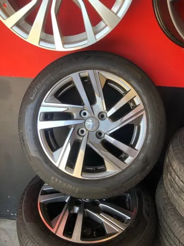 Jogo de rodas e pneus 195/55r16 pirelli p7 Peugeot 208 2021